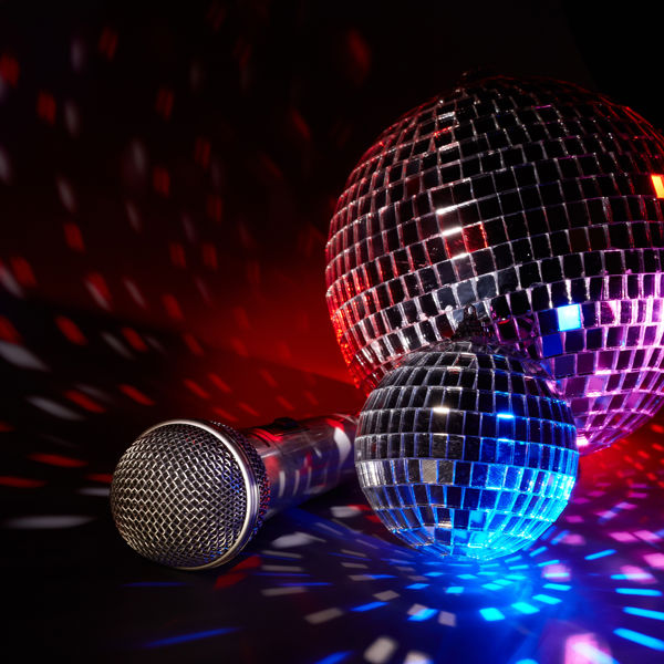 disco balls with mic