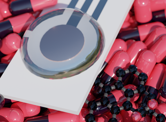 this graphene device can immediately detect even very small antibiotic residues, namely ampicillin, in water or dairy products.