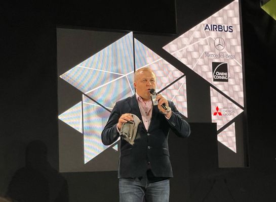 Founder and CEO of Grafren, Erik Khranovskyy, at JEC World 2023
